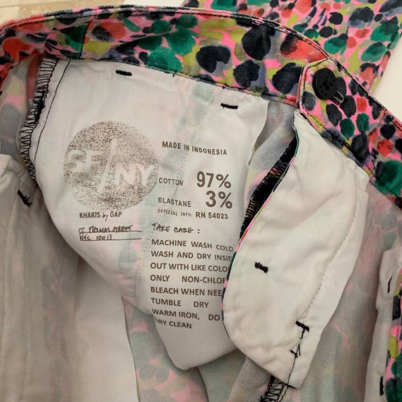 GAP printed Skinny Mini cropped Khakis SIZE 4 - Picture 4 of 9